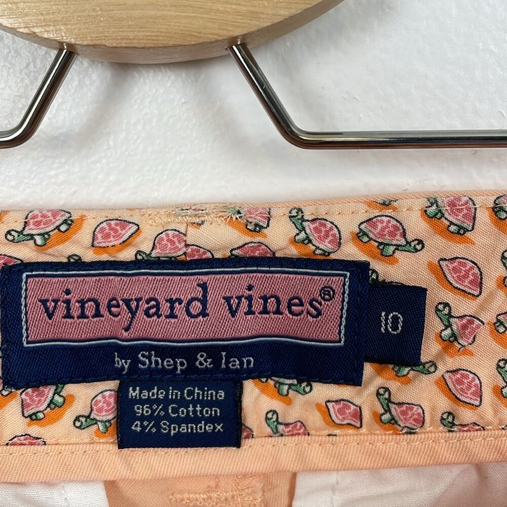 Vineyard Vine Womens 10 Orange Bermuda Shorts 4 Pockets Casual Relaxed Pant - Picture 9 of 9